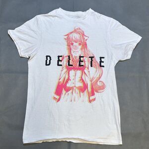 Doki Doki Literature Club T-Shirt Men's Small White Graphic Monika Delete